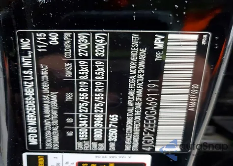 2016 Mercedes-Benz Gl 350 Bluetec z USA, uszkodzony, nr VIN 4JGDF2EE0GA691191